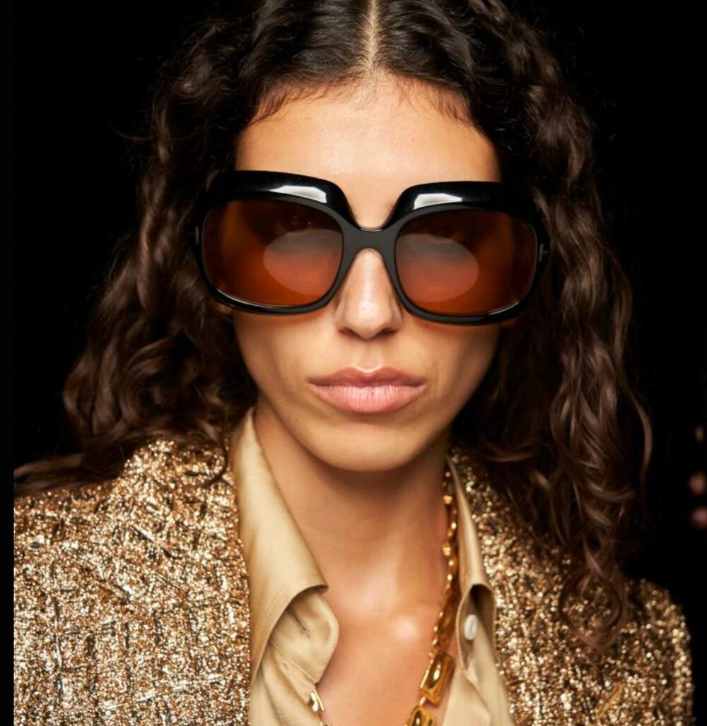 NEW Tom Ford FT1155 Ren Square Sunglasses Black Yellow $550